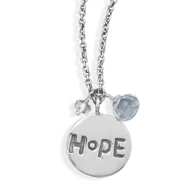 Hope - Simplified Style Silver Quartz Sterling Silver Pendant