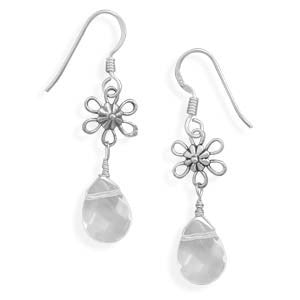 Felicity - Finely Crafted Oxidized Sterling Silver Earring with Glass Beads