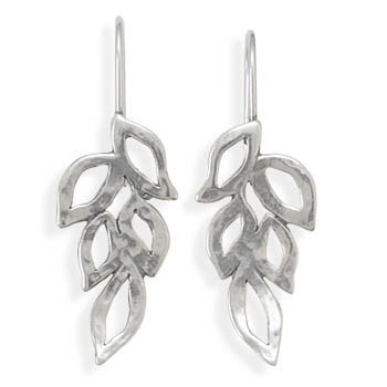 Laurel Vine Earrings - Looks Sophisticated Sterling Silver French Wire Earrings