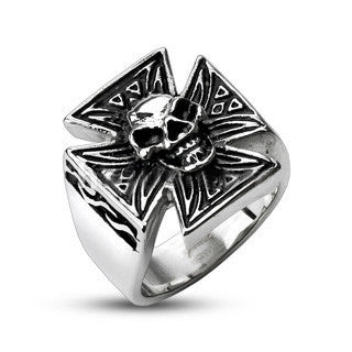 Iron Skull - Rock-Star Design Stainless Steel Adventures Ring