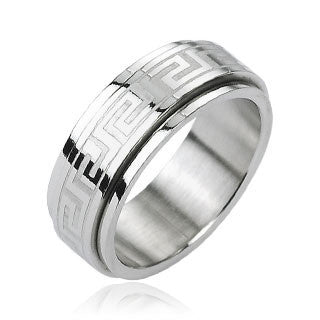 Spin Doctor - Tribal Inspired Design Spinner Stainless Steel Ring
