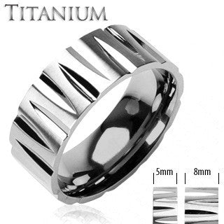 Paradox - Trendy Stylish Titanium Faced Cuts Comfort-Fit Band