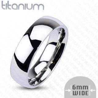 Tradition - Polished Titanium Traditional Design Wedding Ring