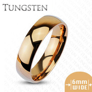 Promise - Rose Gold Ion Plated Tungsten Carbide Traditional Wedding Band