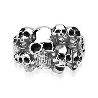 Skullduggery - Extreme Craftwork Black and Stainless Steel Clear Piece Of Artwork Band