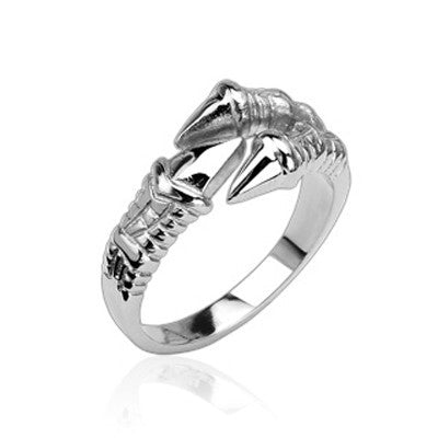 The Claw – Silver stainless steel eagle talons men’s ring