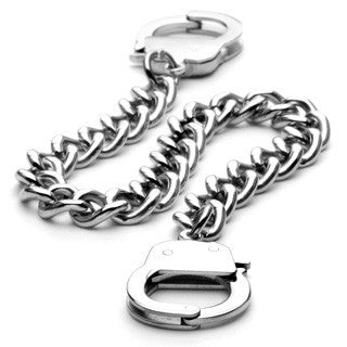 Under Arrest Bracelet – Fun novelty silver stainless steel handcuff design bracelet