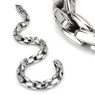 Snake Charmer - Designed Like Scales On Serpent Stainless Steel Unique Style Bracelet