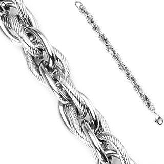 Jackpot - Classic Style Stainless Steel Tri-Link Chain Strong Design Bracelet