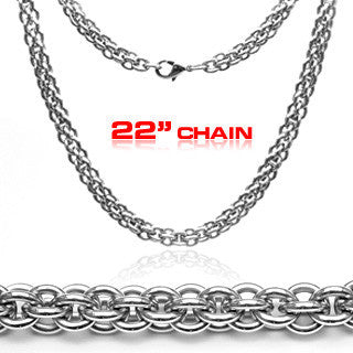 Triple Boa - Tri-Circle Stainless Steel Modern Touch Classic Design Necklace