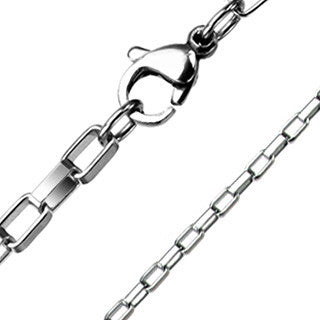 Steel Square - Square Links Design Stainless Steel High Polished Necklace