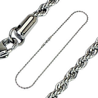 Silver Serpentine - Tri-Link Classic Style Stainless Steel Finely Crafted Necklace