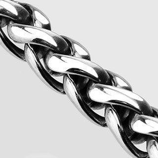 Twisted Steel - Multi-Twisted Design Strong Looking Stainless Steel Necklace