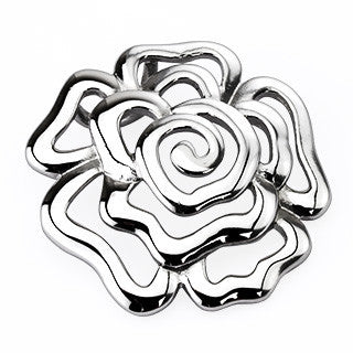 Isis Rose - Rose Design Stainless Steel Nature Inspired Pendant