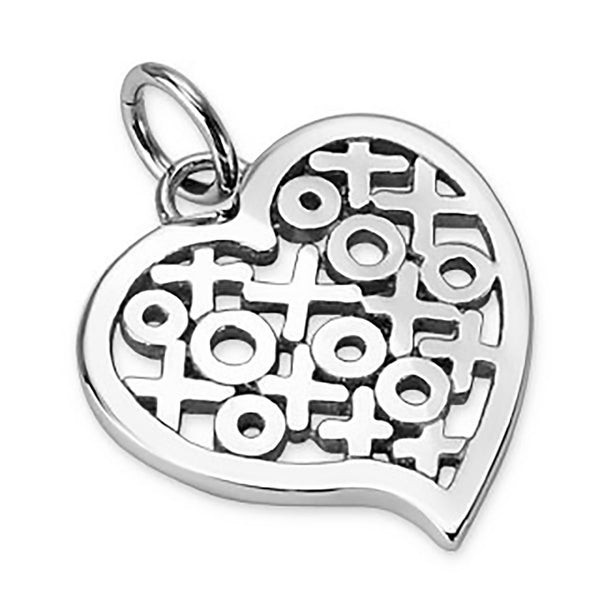 Hugs and Kisses - Heart with XOXO Stainless Steel Lovely Design Pendant