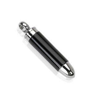 Number One With A Bullet - Wild Style Black and Stainless Steel Bullet Pendant