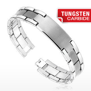 Brick Wall - Brick Type Links Tungsten Carbide Classy Bracelet