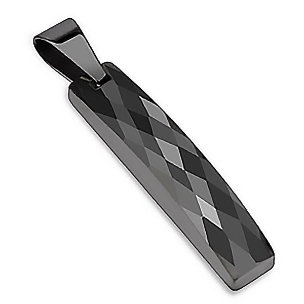 Black Tungsten Bar - Precision-Cut Tungsten Carbide Bar Style Black Pendant