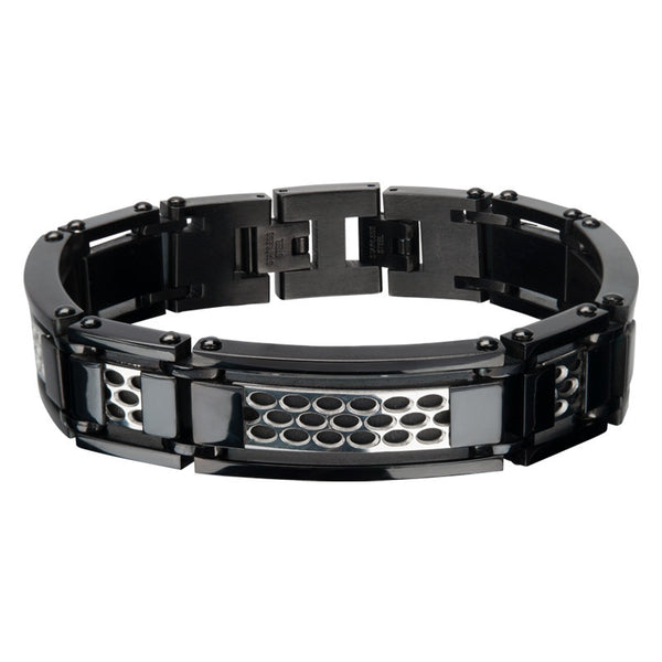 Rally Black Bracelet - Stainless Steel Ceramic Black IP Bracelet