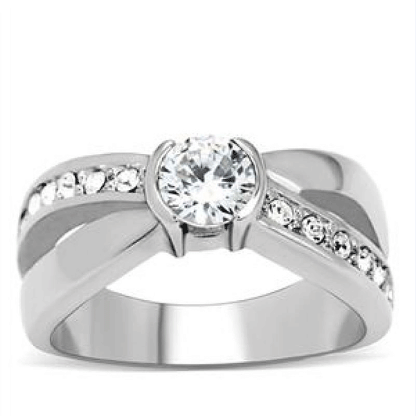 First Love - .46 CT. Equivalent Cubic Zirconia Center Stone Open Style Ring