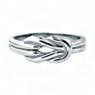 Hercules Love Knot - Polished silver stainless steel Hercules love knot style ring