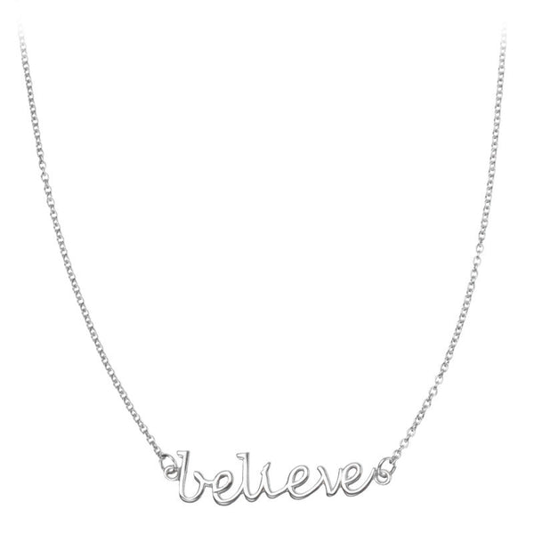 Just Believe - Classic Style Stainless Steel Just Believe Necklace