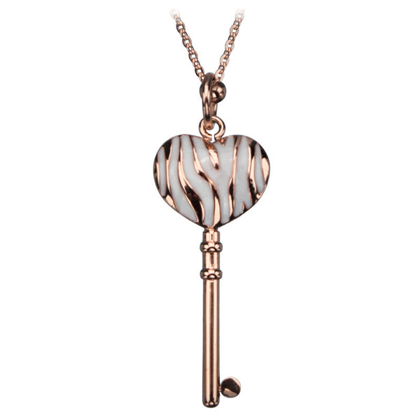 Wildly in Love - Heart Design with Beautiful Craftsmanship Rose Gold Stainless Steel Necklace